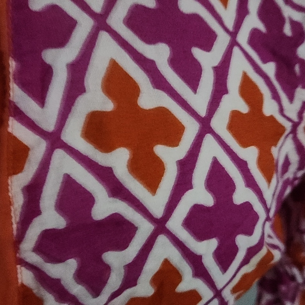 Banana Republic Orange/Purple Swimsuit Cover up or Tunic Size Small - Picture 3 of 7